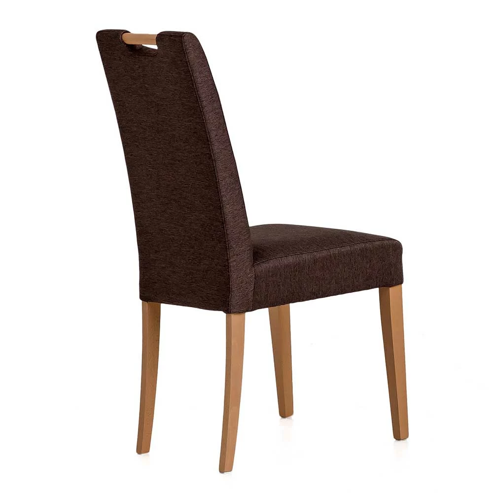 Brauner Polsterstuhl Aus Webstoff - Loisava - Image 4