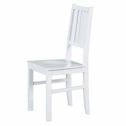 Buche Holzstuhl In Weiß Lackiert - Vatina (2er Set)