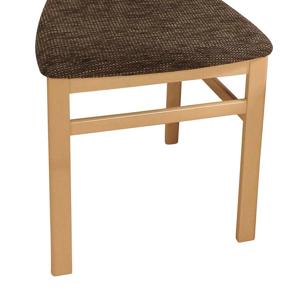 Buche Stühle Mit Strukturstoff Masuza In Mocca Braun Meliert (2er Set) - Image 5