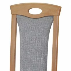 Buchenholz Stühle In Natur & Hellgrau - Zandravo (2er Set) -Dariana shop buchenholz stuehle in natur hellgrau strukturstoff kunstleder zandravo 03