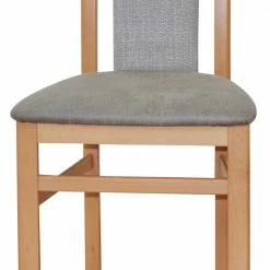 Buchenholz Stühle In Natur & Hellgrau - Zandravo (2er Set) -Dariana shop buchenholz stuehle in natur hellgrau strukturstoff kunstleder zandravo 05