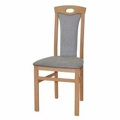 Buchenholz Stühle In Natur & Hellgrau - Zandravo (2er Set)