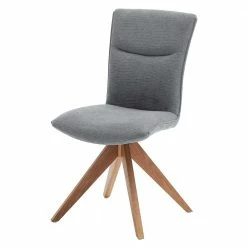 Chenille Stühle In Grau - Bescion (2er Set)