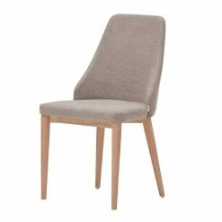 Chenille Stühle In Hellbraun - Hairos (6er Set)