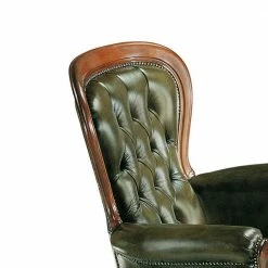 Chesterfield Armlehnstuhl Magari In Kunstleder Grün -Dariana shop chesterfield armlehnstuhl in kunstleder gruen magari 03