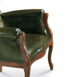 Chesterfield Armlehnstuhl Magari In Kunstleder Grün -Dariana shop chesterfield armlehnstuhl in kunstleder gruen magari 04