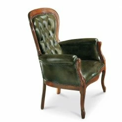 Chesterfield Armlehnstuhl Magari In Kunstleder Grün