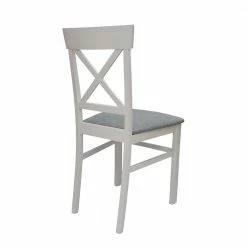 Country Chic Holzstühle In Weiß - Champagne (2er Set) 12 Country Chic Holzstühle In Weiß - Champagne (2er Set) -Dariana shop country chic holzstuehle in weiss mit stoffsitz in grau champagne 04