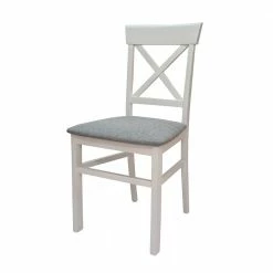 Country Chic Holzstühle In Weiß - Champagne (2er Set)