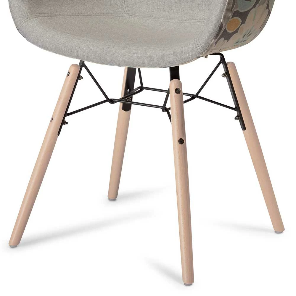 Design Armlehnstuhl In Hellem Grau - Lilous (2er Set) - Image 5