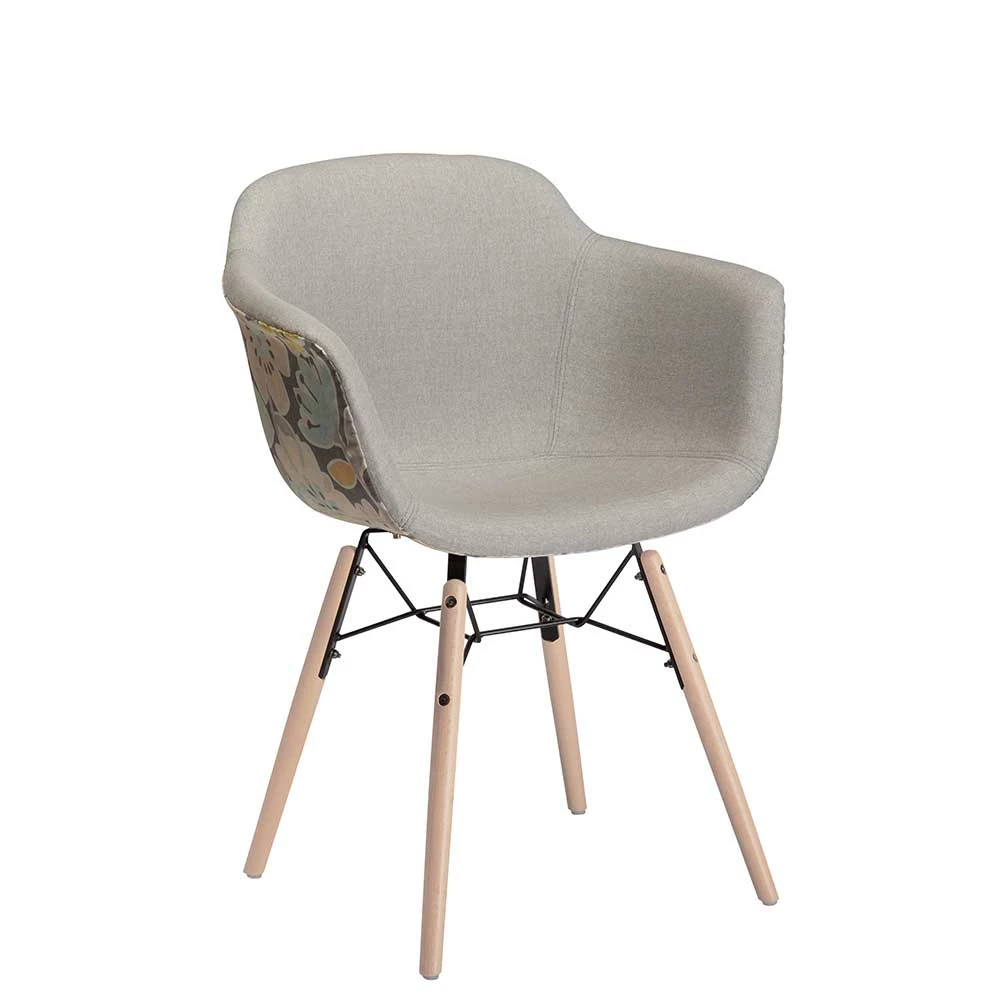 Design Armlehnstuhl In Hellem Grau - Lilous (2er Set)