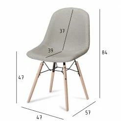 Design Essstühle In Hellgrau - Samos (2er Set) -Dariana shop design essstuehle in hellgrau mit blumenrueckseite buche samos 04