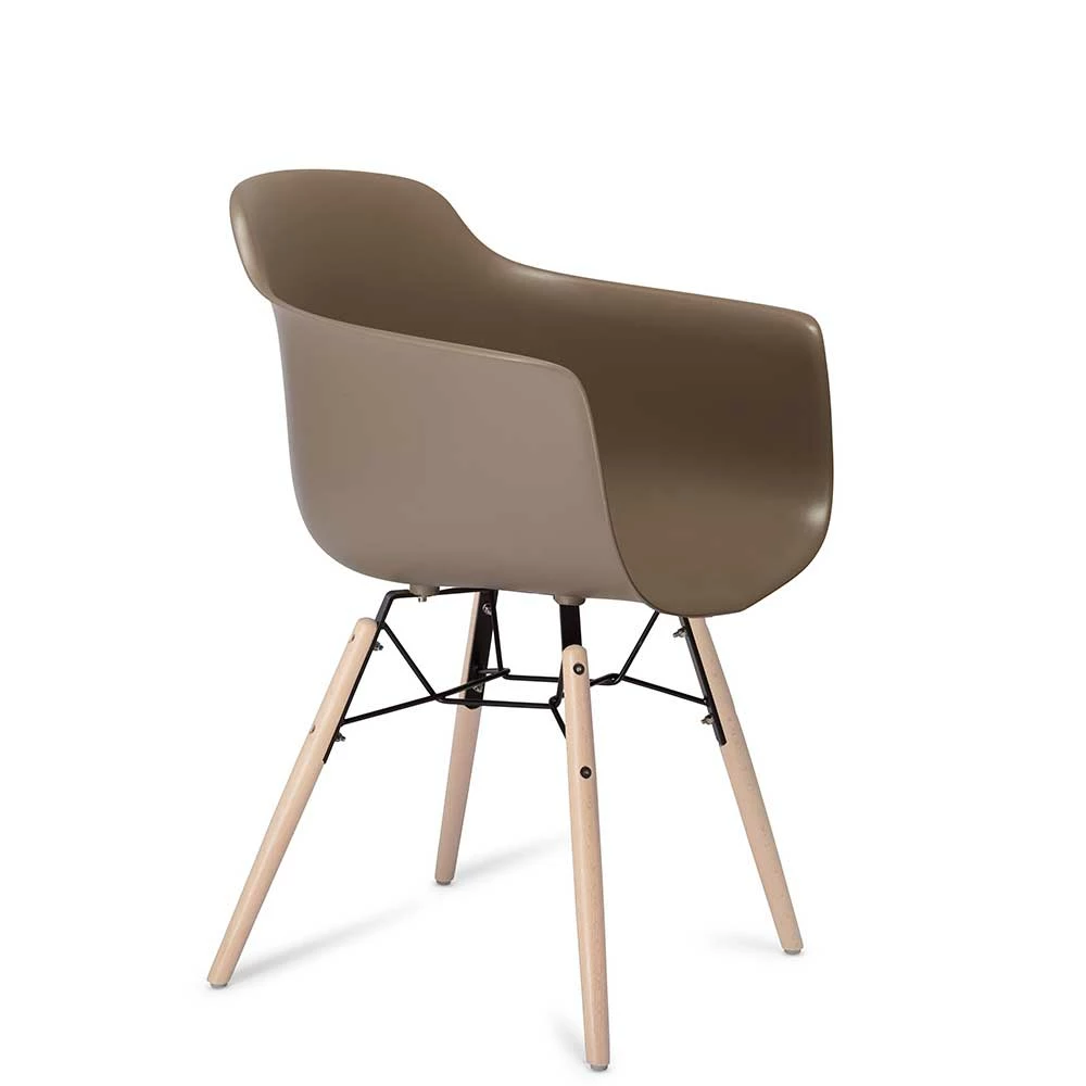 Design Kunststoffstuhl in Taupe - Mercadeo (2er Set) Design Kunststoffstuhl In Taupe - Mercadeo (2er Set) -Dariana shop design kunststoffstuhl in taupe mit holzgestell buche mercadeo 02