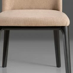 Design Polsterstuhl In Beige Webstoff - Vilgard -Dariana shop design polsterstuhl in beige webstoff und schwarz eiche massivholz vilgard 05