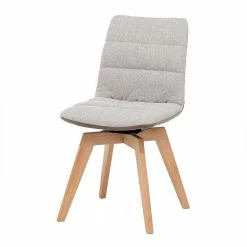 Design Polsterstuhl In Schlamm & Taupe & Buche - Vogdana