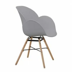 Design Schalenstuhl In Grau & Natur - Fredoco (Set) 11 Design Schalenstuhl In Grau & Natur - Fredoco (Set) -Dariana shop design schalenstuhl in grau natur aus polypropylen holz fredoco 03