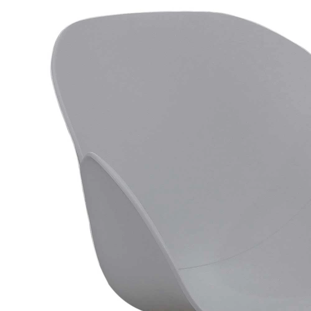 Design Schalenstuhl In Grau & Natur - Fredoco (Set) 7 Design Schalenstuhl In Grau & Natur - Fredoco (Set) – Bild 5