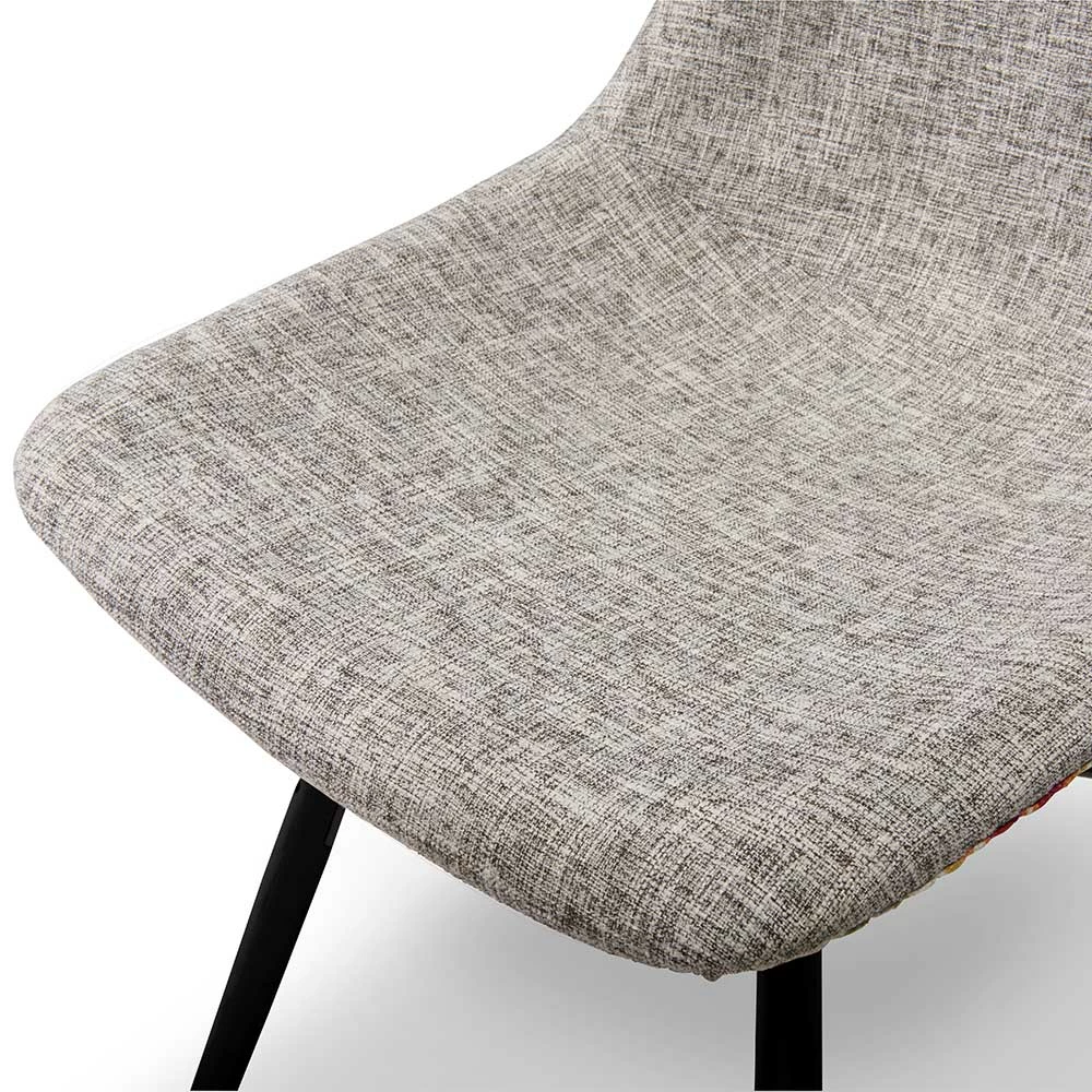 Design Schalenstuhl In Grau Schwarz - Planctona (2er Set) - Image 5