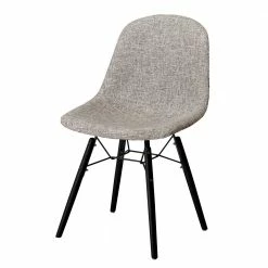 Design Schalenstuhl In Grau Schwarz - Planctona (2er Set)