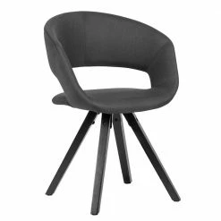 Design Stoffstuhl In Schwarz - Hedwa