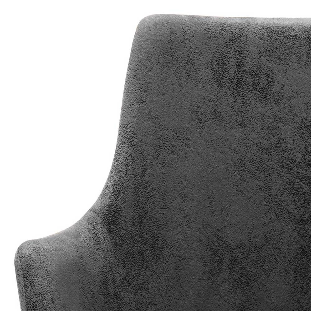 Design Tischsessel mit Microfaser in Grau - Vabels Design Tischsessel Mit Microfaser In Grau - Vabels -Dariana shop design tischsessel mit microfaser in grau gestell kernbuche massiv vabels 02