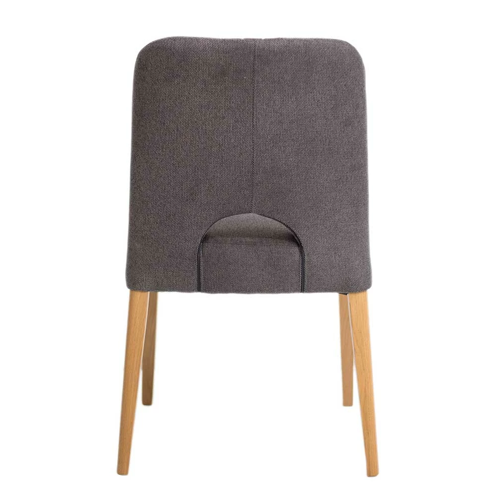 Designer Polsterstuhl In Dunkelgrau Stoff Mix - Enderbury - Image 5