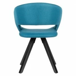 Designer Stuhl In Petrol Blau Mit Schwarz - Lora -Dariana shop designer stuhl in petrol blau mit schwarz aus webstoff massivholz lora 03