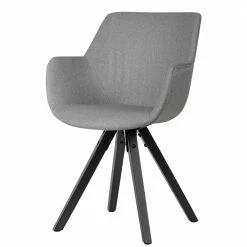 Designstühle Mit Armlehnen In Hellgrau - Allaire (2er Set)