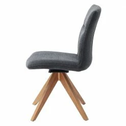 Drehbare Esstischstühle In Anthrazit - Salinta (2er Set) 5 Drehbare Esstischstühle In Anthrazit - Salinta (2er Set) -Dariana shop drehbare esstischstuehle in anthrazit chenille eiche holz salinta 03