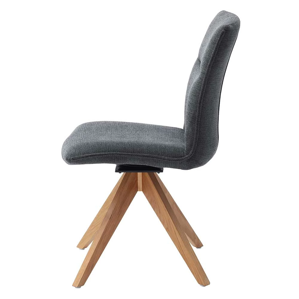 Drehbare Esstischstühle in Anthrazit - Salinta (2er Set) Drehbare Esstischstühle In Anthrazit - Salinta (2er Set) -Dariana shop drehbare esstischstuehle in anthrazit chenille eiche holz salinta 03