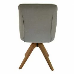 Drehbarer Armlehnstuhl In Creme & Eiche - Montresor -Dariana shop drehbarer armlehnstuhl in creme eiche aus webstoff holz montresor 04