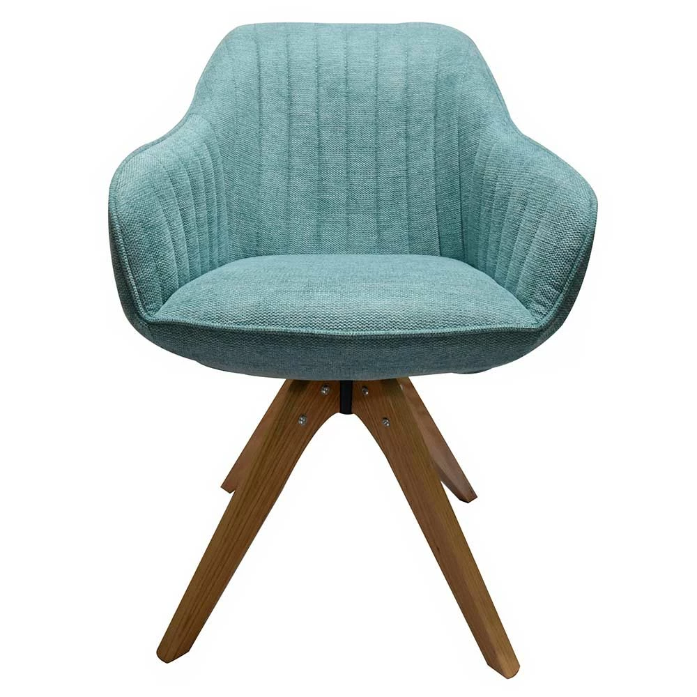 Drehbarer Esstisch Armlehnenstuhl In Petrol - Napulian - Image 2