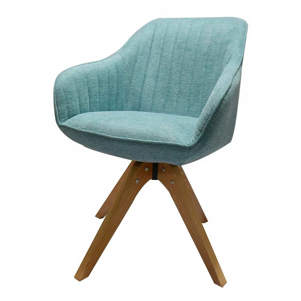 Drehbarer Esstisch Armlehnenstuhl In Petrol - Napulian