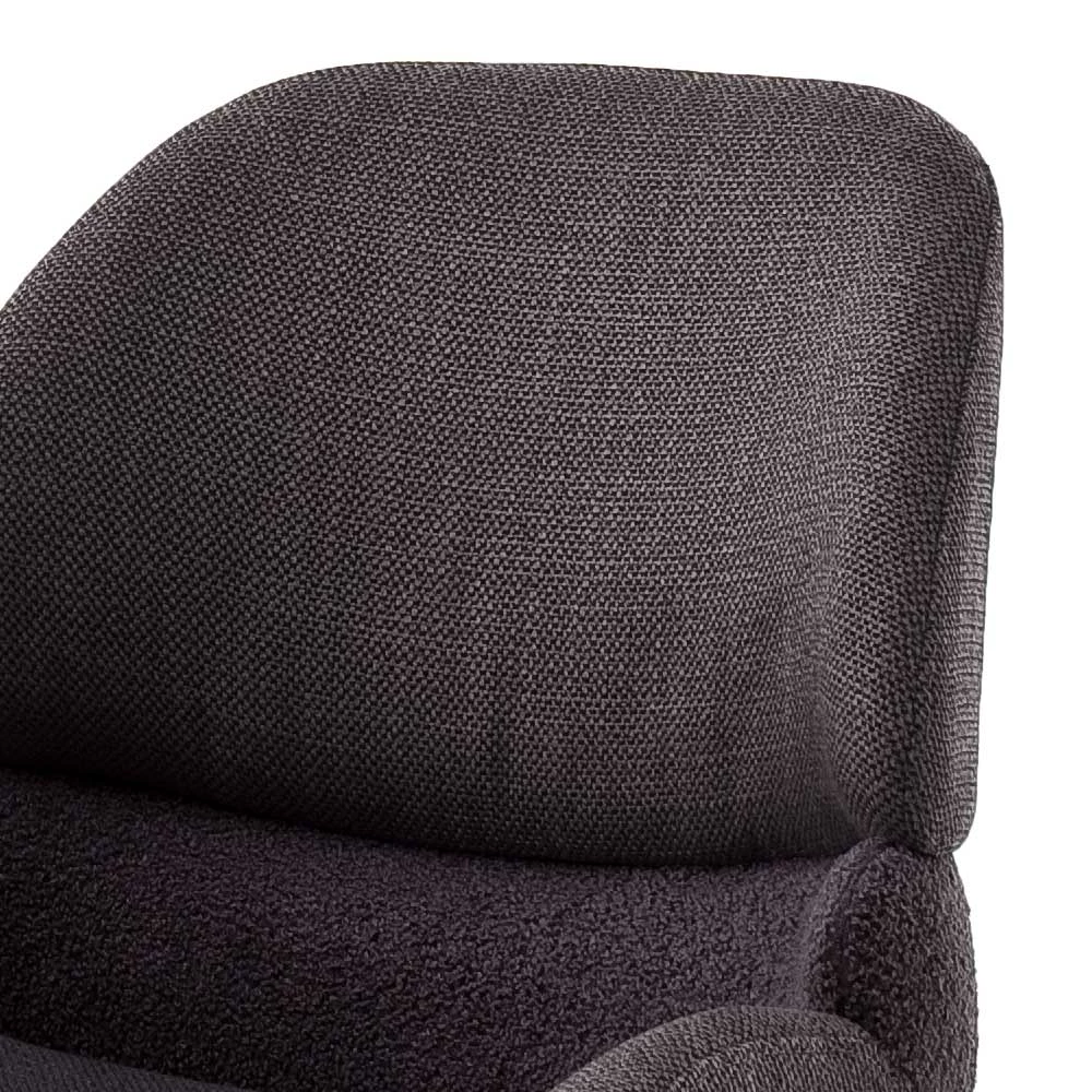 Drehbarer Polsterstuhl in Anthrazit - Susman (2er Set) Drehbarer Polsterstuhl In Anthrazit - Susman (2er Set) -Dariana shop drehbarer polsterstuhl in anthrazit chenille eiche holzgestell susman 03