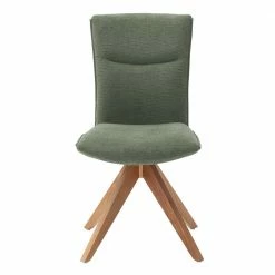 Drehbarer Polsterstuhl In Oliv Grün - Hosso (2er Set) -Dariana shop drehbarer polsterstuhl in oliv gruen chenille mit eiche gestell hosso 02