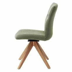 Drehbarer Polsterstuhl In Oliv Grün - Hosso (2er Set) -Dariana shop drehbarer polsterstuhl in oliv gruen chenille mit eiche gestell hosso 03