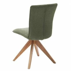 Drehbarer Polsterstuhl In Oliv Grün - Hosso (2er Set) -Dariana shop drehbarer polsterstuhl in oliv gruen chenille mit eiche gestell hosso 04
