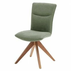 Drehbarer Polsterstuhl In Oliv Grün - Hosso (2er Set)