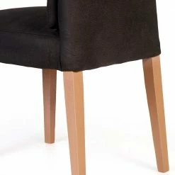 Dunkelbrauner Stuhl Mit Hoher Lehne - Kalizo 6 Dunkelbrauner Stuhl Mit Hoher Lehne - Kalizo -Dariana shop dunkelbrauner stuhl mit hoher lehne microfaser mit buche beinen kalizo 04