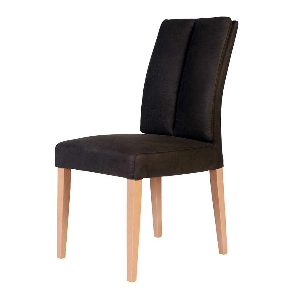 Dunkelbrauner Stuhl mit hoher Lehne - Kalizo Dunkelbrauner Stuhl Mit Hoher Lehne - Kalizo -Dariana shop dunkelbrauner stuhl mit hoher lehne microfaser mit buche beinen kalizo f