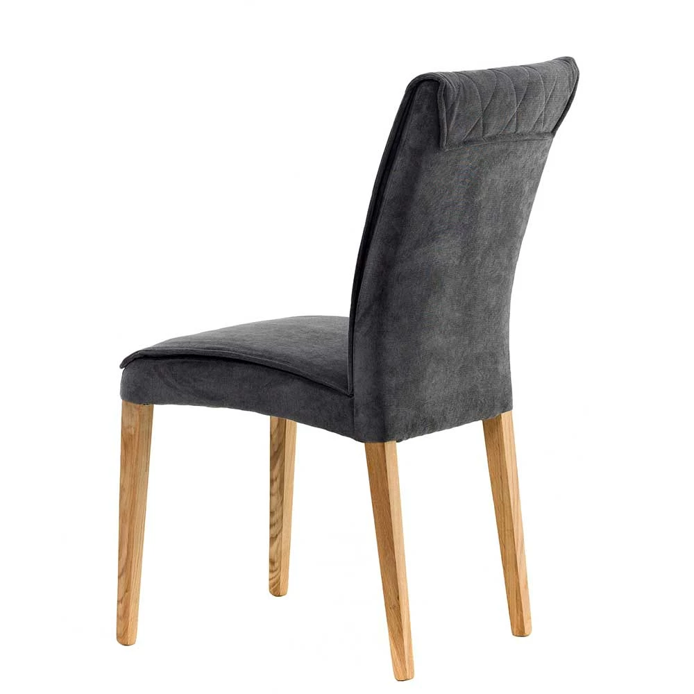 Dunkelgraue Stühle Mit Holzgestell - Macoty (2er Set) - Image 5