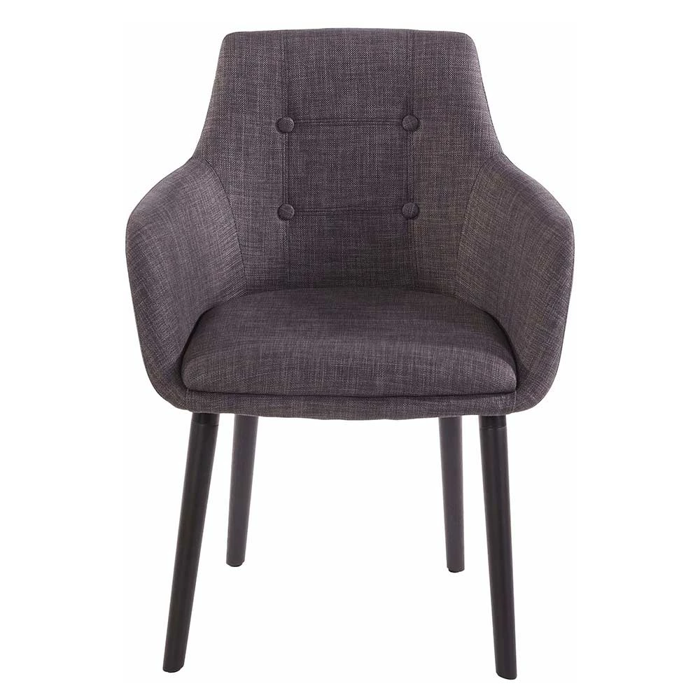 Dunkelgrauer Stuhl Mit Armlehnen - Juanpico (2er Set) - Image 2