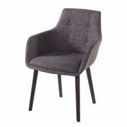 Dunkelgrauer Stuhl Mit Armlehnen - Juanpico (2er Set)