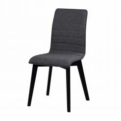 Dunkler Esszimmerstuhl Mit Stoff - Rojan (2er Set)