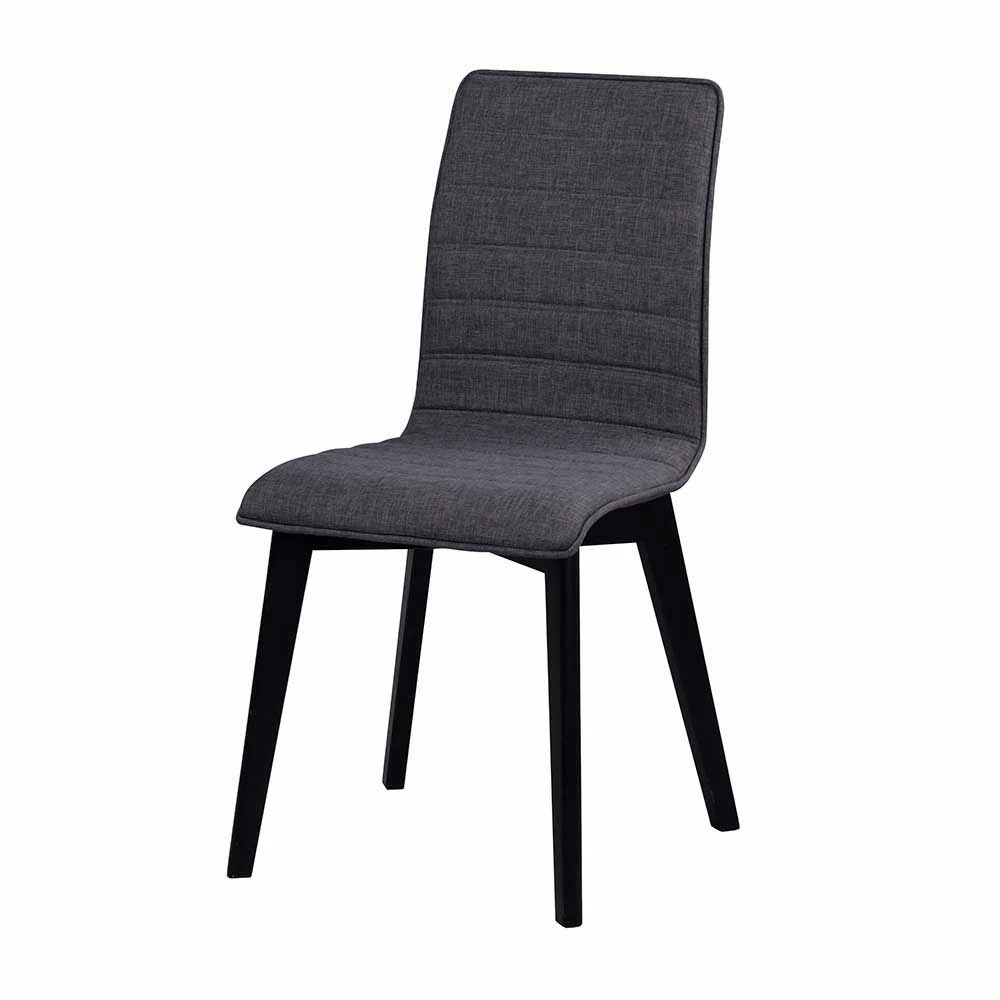 Dunkler Esszimmerstuhl Mit Stoff - Rojan (2er Set)