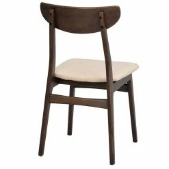 Dunkler Holzstuhl Mit Sitz Beige - Italo (2er Set) 11 Dunkler Holzstuhl Mit Sitz Beige - Italo (2er Set) -Dariana shop dunkler holzstuhl mit sitz beige aus eiche massivholz stoff italo 03
