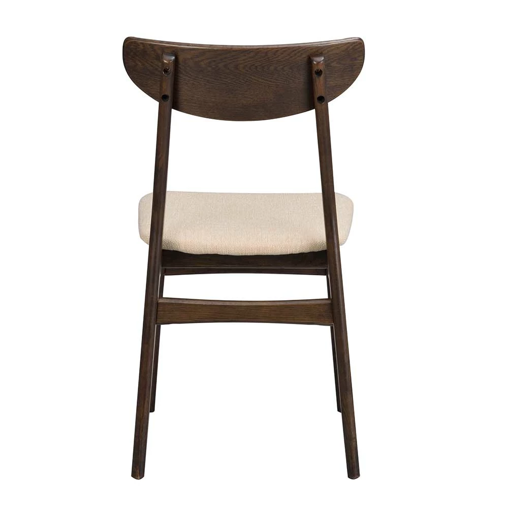 Dunkler Holzstuhl Mit Sitz Beige - Italo (2er Set) 7 Dunkler Holzstuhl Mit Sitz Beige - Italo (2er Set) – Bild 5