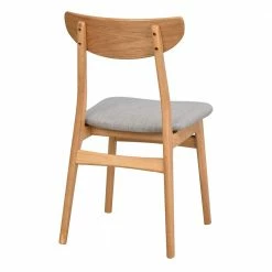 Eiche Holzstühle Mit Polstersitz - One (2er Set) 5 Eiche Holzstühle Mit Polstersitz - One (2er Set) -Dariana shop eiche holzstuehle mit polstersitz aus webstoff in hellgrau one 03