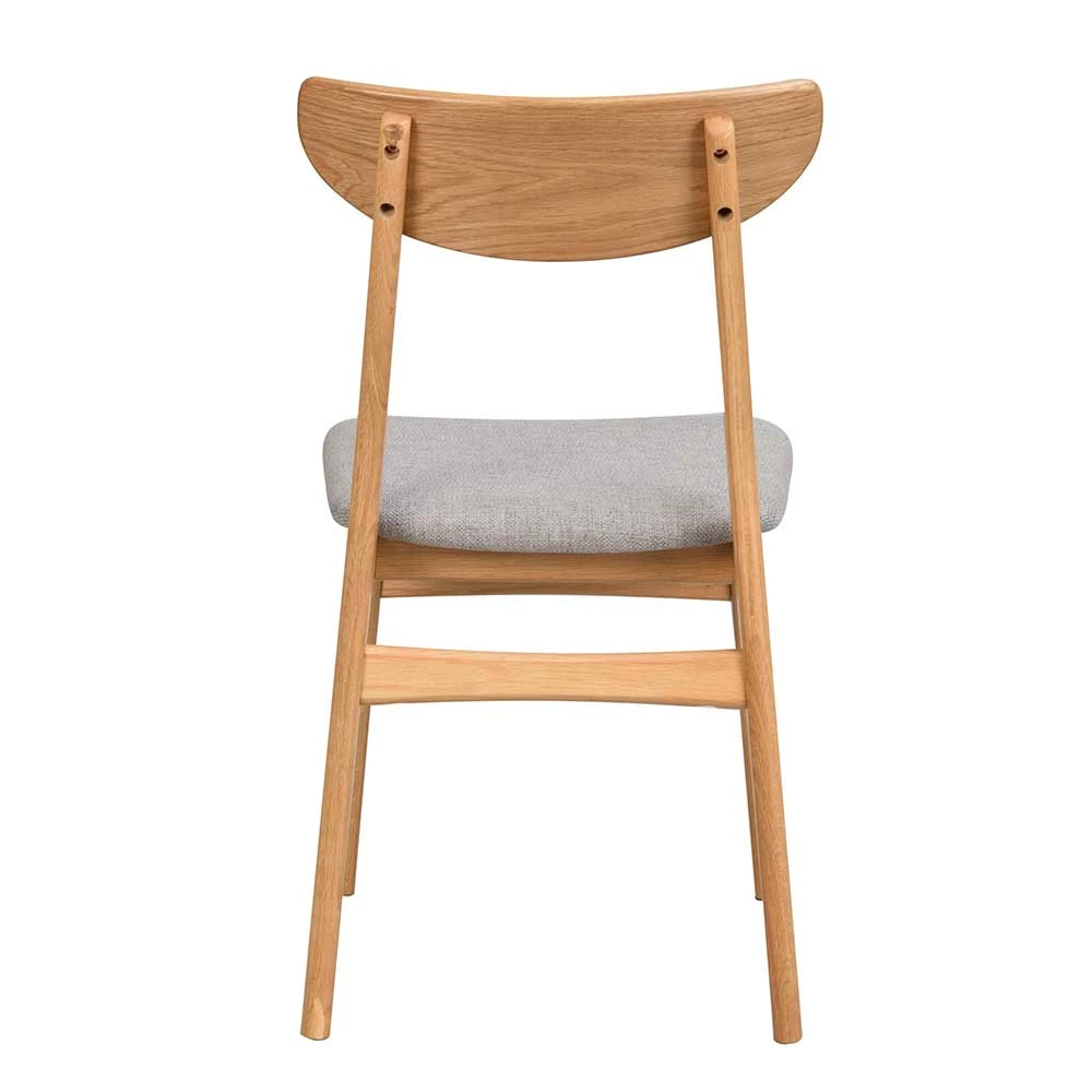 Eiche Holzstühle mit Polstersitz - One (2er Set) Eiche Holzstühle Mit Polstersitz - One (2er Set) -Dariana shop eiche holzstuehle mit polstersitz aus webstoff in hellgrau one 04