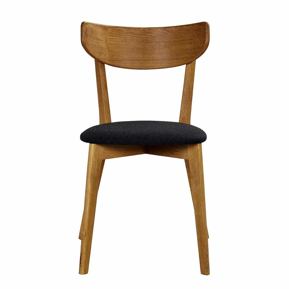 Eichenholz Stuhl Mit Filz-Sitz - Blanco (2er Set) - Image 2